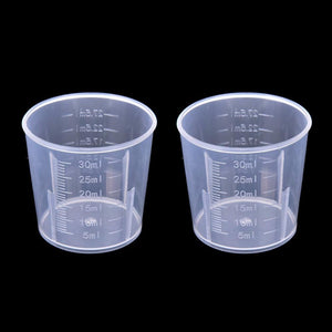 1PC Clear Plastic Graduated Measuring Cup for Baking Beaker Liquid Measure JugCup Container 15ml / 30ml /50ml /250ml /500ml