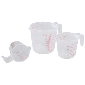 250/500/1000ML/100ML Plastic Measuring Cup Jug Pour Spout Surface Kitchen Tool Supplies Quality cup with graduated Kitchen