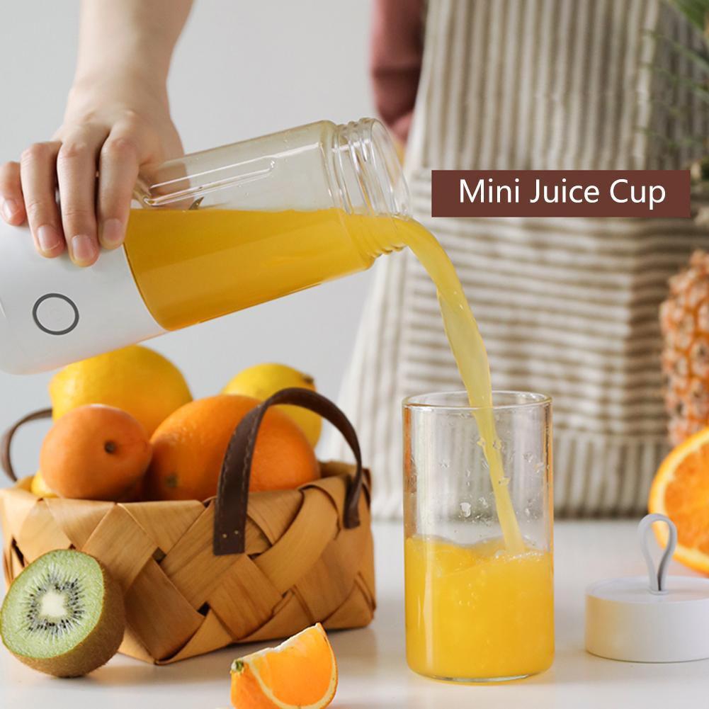 350ml Portable Electric Fruit Juicer USB Rechargeable Smoothie Blender Machine Mini Fruit Juicing Mixer Cup Bottle Kitchen Tool