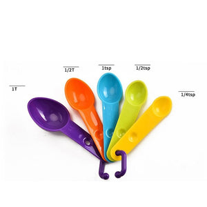 4Pcs/5pcs/10pcs Multi Purpose Spoons/Cup Measuring Tools PP Baking Accessories Stainless Steel/Plastic Handle Kitchen Gadgets