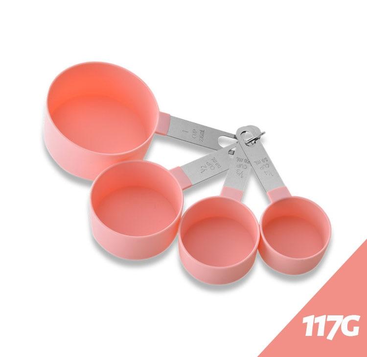 4Pcs/8pcs Multi Purpose Spoons Cup Measuring silicone Tools PP Baking Accessories Stainless Steel/Plastic Handle Kitchen Gadgets