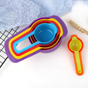 4Pcs/8pcs Multi Purpose Spoons Cup Measuring silicone Tools PP Baking Accessories Stainless Steel/Plastic Handle Kitchen Gadgets