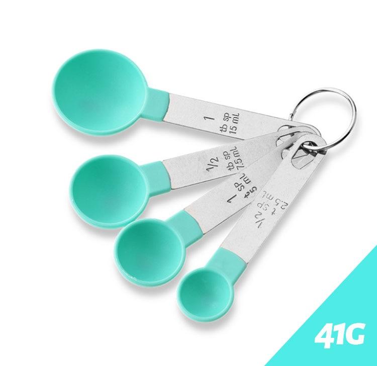 4Pcs/8pcs Multi Purpose Spoons Cup Measuring silicone Tools PP Baking Accessories Stainless Steel/Plastic Handle Kitchen Gadgets