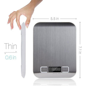 5/10kg Household Kitchen Scale Electronic Food Scales Diet Scales Measuring Tool Slim LCD Digital Electronic Weighing Scale XNC