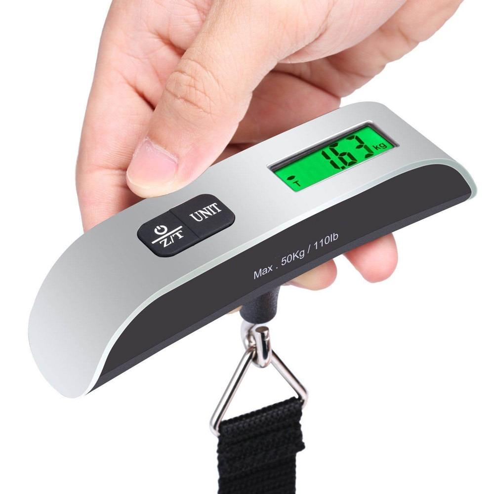 50kg X 10g Digital Luggage Scale Portable Electronic Scale Weight Balance Suitcase Travel Hanging Steelyard Hook Scale #T2P