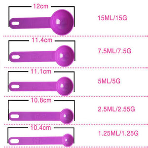 5Pcs/set Kitchen Measuring Spoon Teaspoon Coffee Sugar Scoop Baking Cooking Kitchen Measuring Cups With Scale Tools Dropship