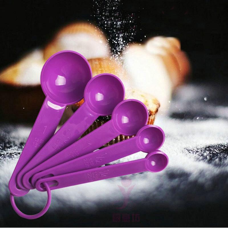 5Pcs/set Kitchen Measuring Spoon Teaspoon Coffee Sugar Scoop Baking Cooking Kitchen Measuring Cups With Scale Tools Dropship