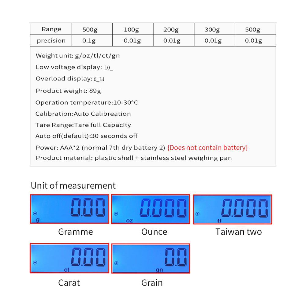 For Home And Kitchen Scales Mini Portable Outdoor Digital Food Scale Measuring Weight Tool Smart Coffee Scale Kitchen Accessory