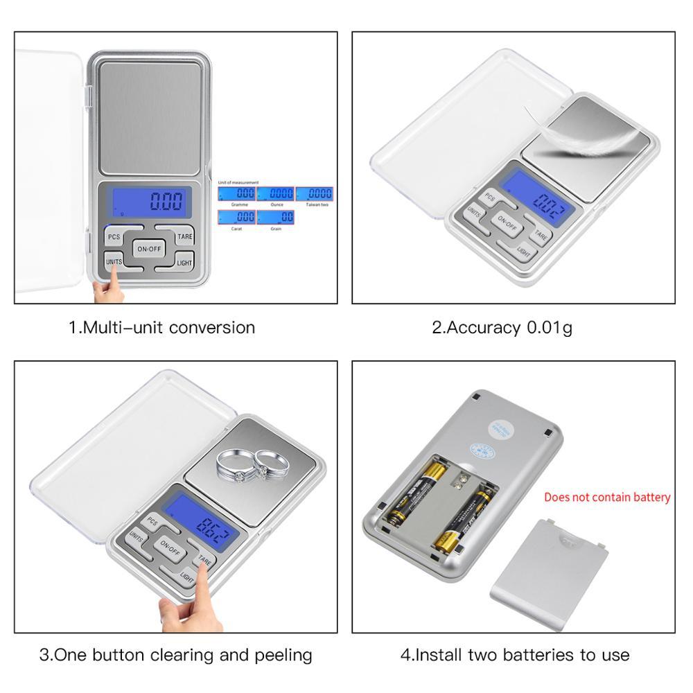 For Home And Kitchen Scales Mini Portable Outdoor Digital Food Scale Measuring Weight Tool Smart Coffee Scale Kitchen Accessory