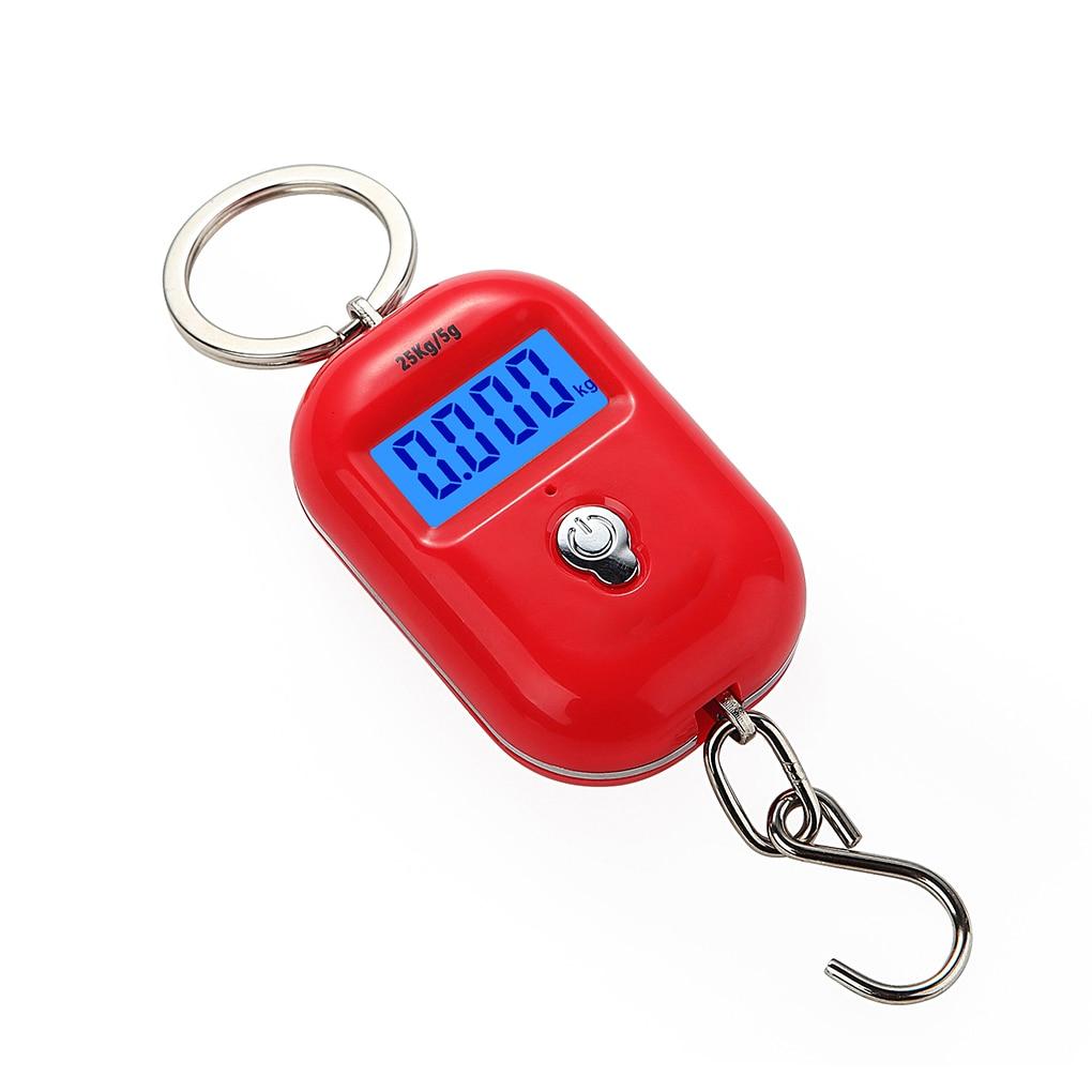 New 25Kg x 5g Digital Hanging Scale Mini Electronic Luggage Hook Scale LCD Backlight Kitchen Steelyard