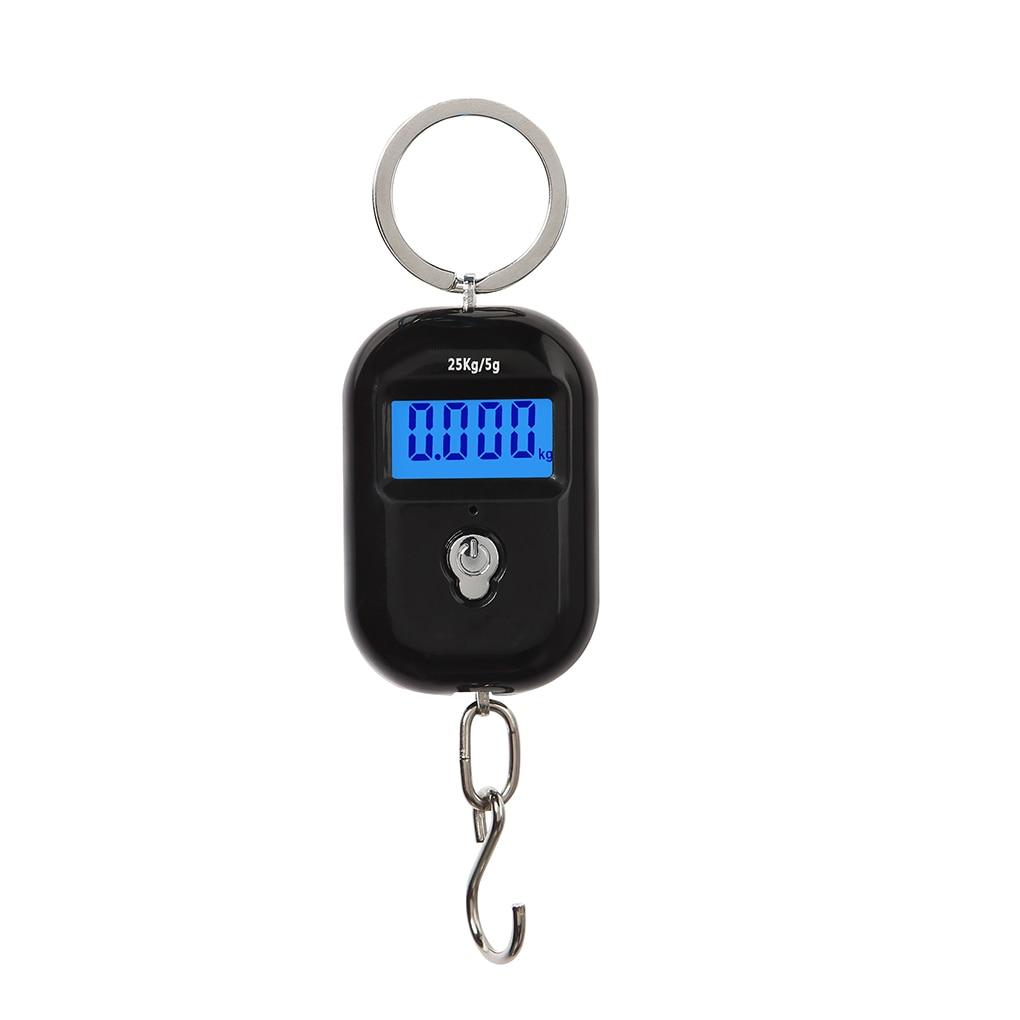 New 25Kg x 5g Digital Hanging Scale Mini Electronic Luggage Hook Scale LCD Backlight Kitchen Steelyard