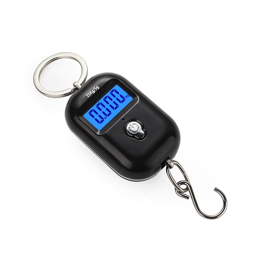 New 25Kg x 5g Digital Hanging Scale Mini Electronic Luggage Hook Scale LCD Backlight Kitchen Steelyard