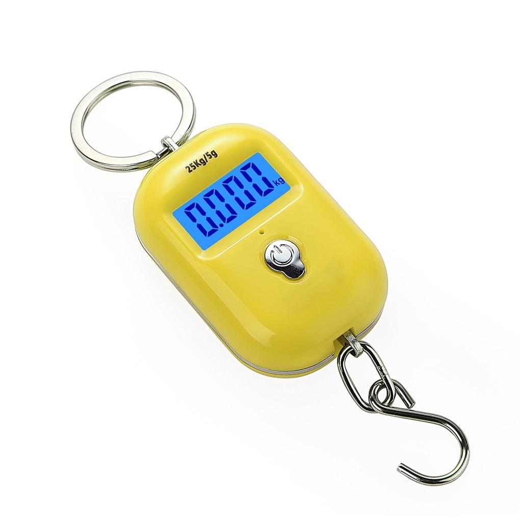 New 25Kg x 5g Digital Hanging Scale Mini Electronic Luggage Hook Scale LCD Backlight Kitchen Steelyard