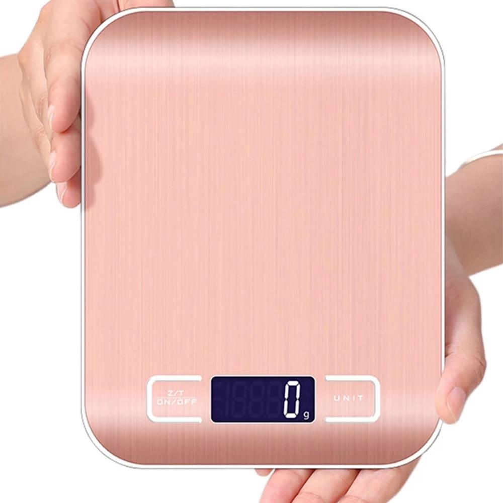 Professional Household Digital Kitchen Scale Electronic Food Scales Stainless Steel Weight Balance Measuring Tools g/kg/lb/oz/ml