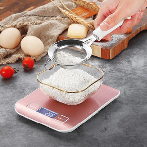 Professional Household Digital Kitchen Scale Electronic Food Scales Stainless Steel Weight Balance Measuring Tools g/kg/lb/oz/ml