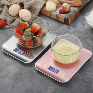 Professional Household Digital Kitchen Scale Electronic Food Scales Stainless Steel Weight Balance Measuring Tools g/kg/lb/oz/ml