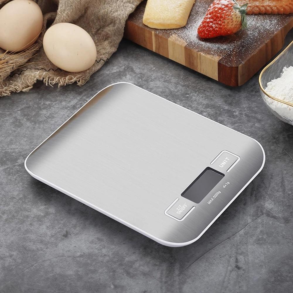 Professional Household Digital Kitchen Scale Electronic Food Scales Stainless Steel Weight Balance Measuring Tools g/kg/lb/oz/ml