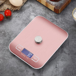 Professional Household Digital Kitchen Scale Electronic Food Scales Stainless Steel Weight Balance Measuring Tools g/kg/lb/oz/ml