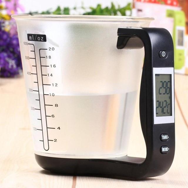 Scale with LCD Display Temperature Large Capacity Measuring Cup Kitchen Scale Digital Beaker Electronic Measuring CupTool