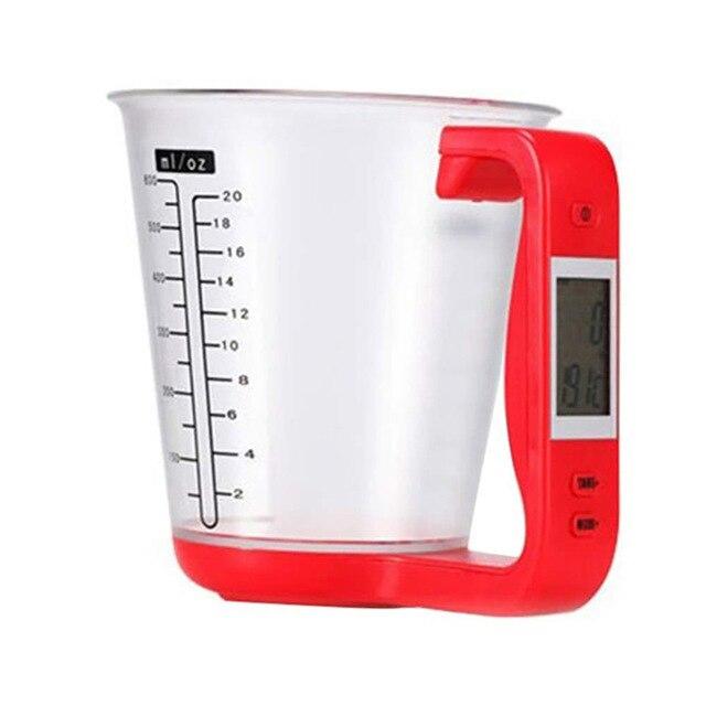 Scale with LCD Display Temperature Large Capacity Measuring Cup Kitchen Scale Digital Beaker Electronic Measuring CupTool