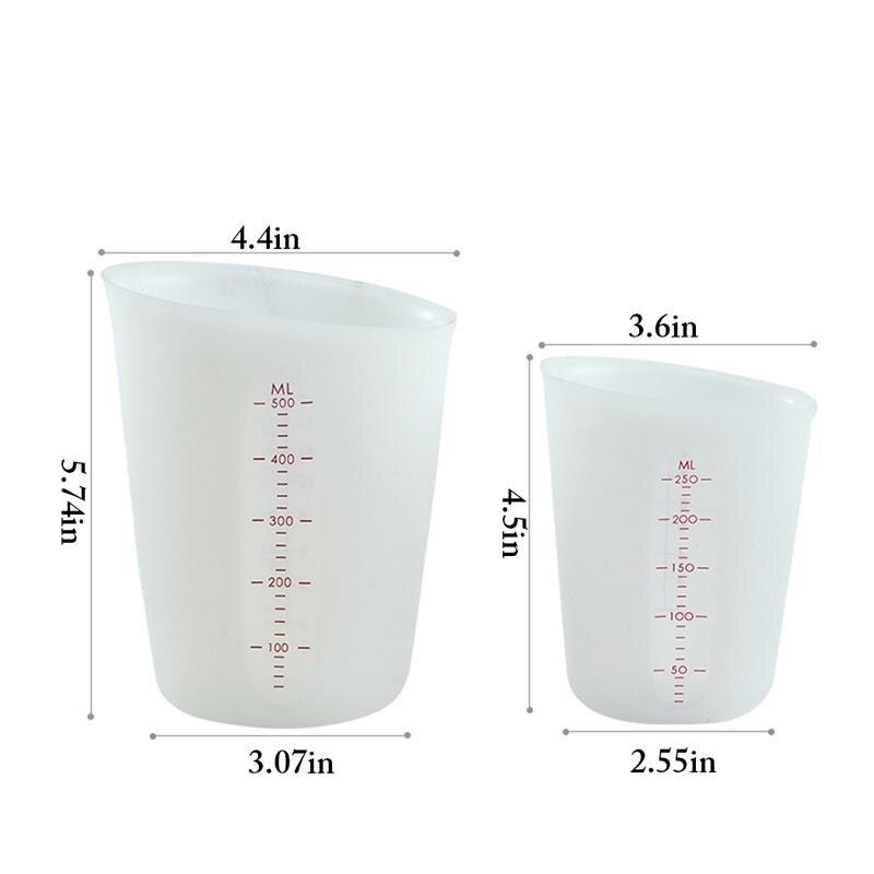 Silicone Measuring Cup Non-Stick Flexible Chocolate Butter Flour Measuring Cups Mixing Cup Pouring Cup мерный стакан Accessories